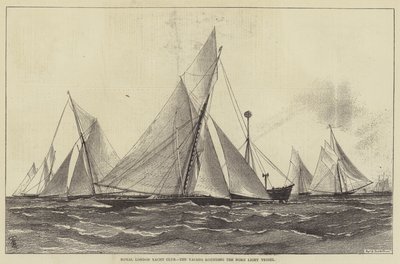 Royal London Yacht Club, los yates rodeando el Nore Light Vessel de Henry Spernon Tozer